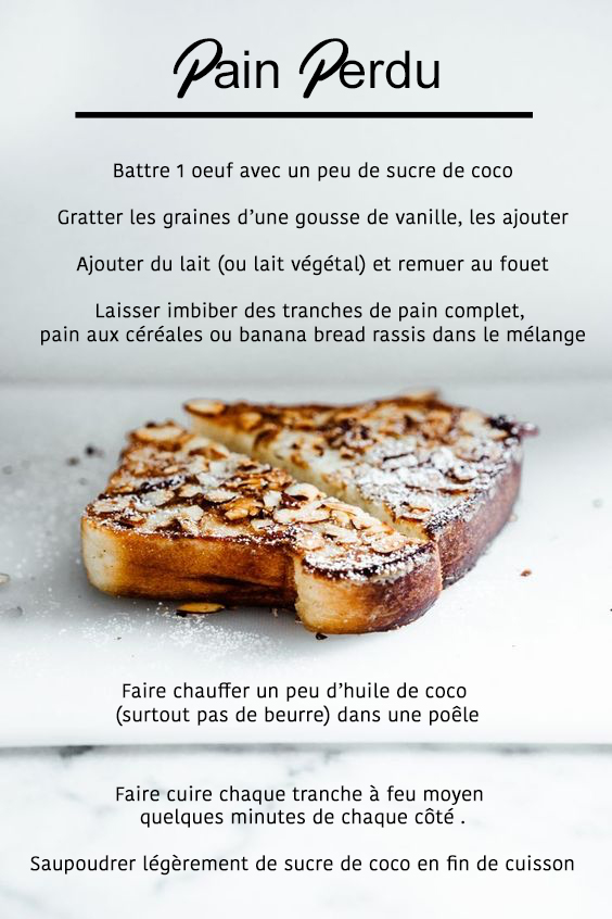 pain perdu recette petit dejeuner sportif